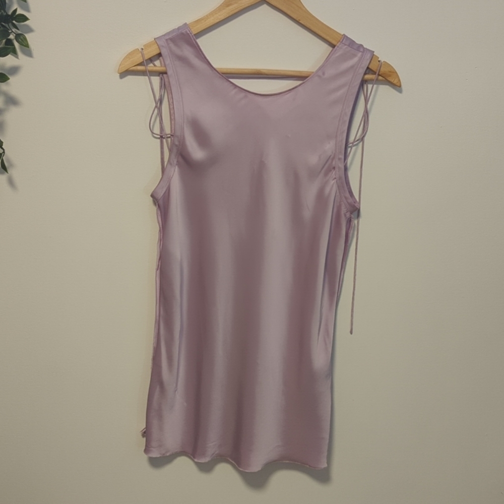 HELMUT LANG raw edge back string tank